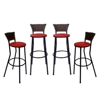 Kit 4 Banco Banqueta Alto Junco Americano Cozinha Balcão Bar Area Gourmet em Oferta na Shopee