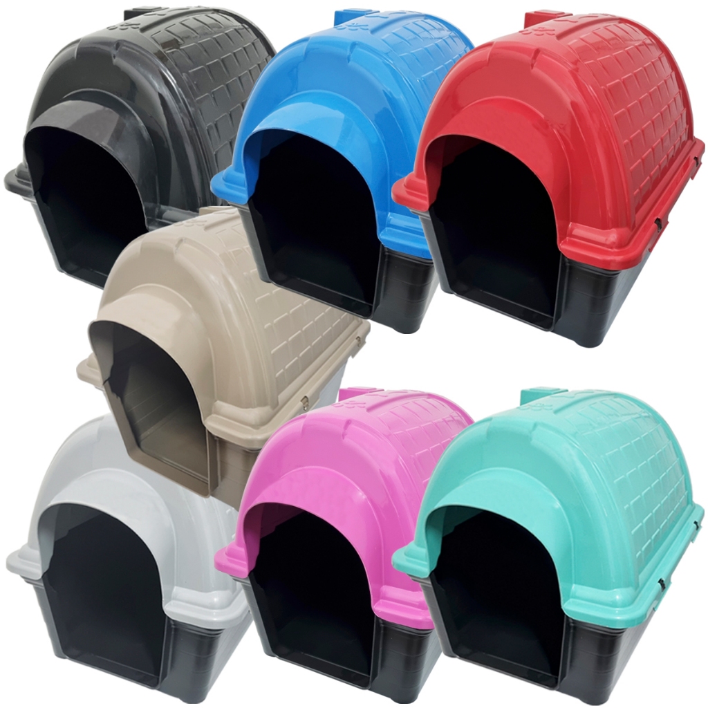 Casinha Casa Iglu N5 Cães Cachorro Porte Médio Conforto Engate Rápido Travas Plástico Furacão Pet