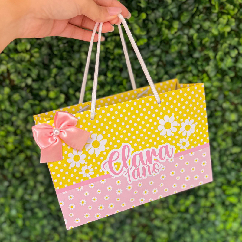 Sacolinhas Surpresa Margaridas Personalizada | Lembrancinhas | Festa | Aniversário | Decoração