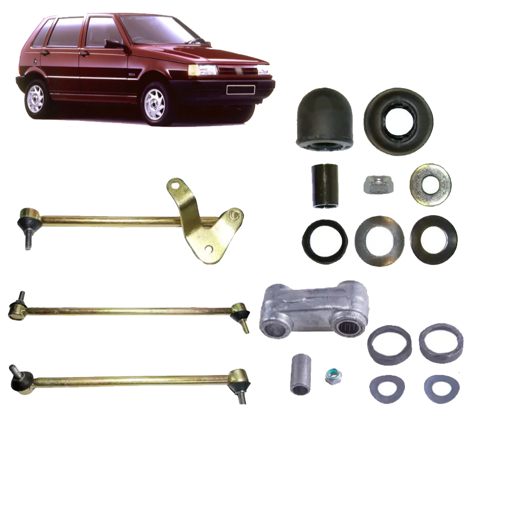Kit reparo trambulador alavanca cambio com tirante Uno 1.0 Mille 1993 em diante