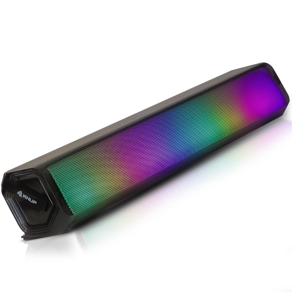 Caixa De Som Gamer Acústica Soundbar Caixa Portátil Com Led Rgb Para Smart Tv Pc Notebook P2 Usb