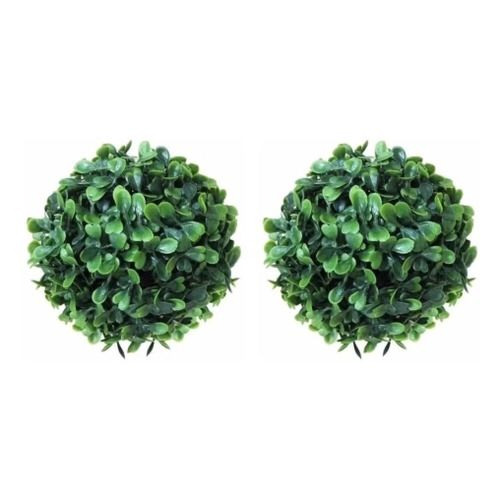 Kit 2 Bolas Buchinho De Grama 13cm Artificial Verde