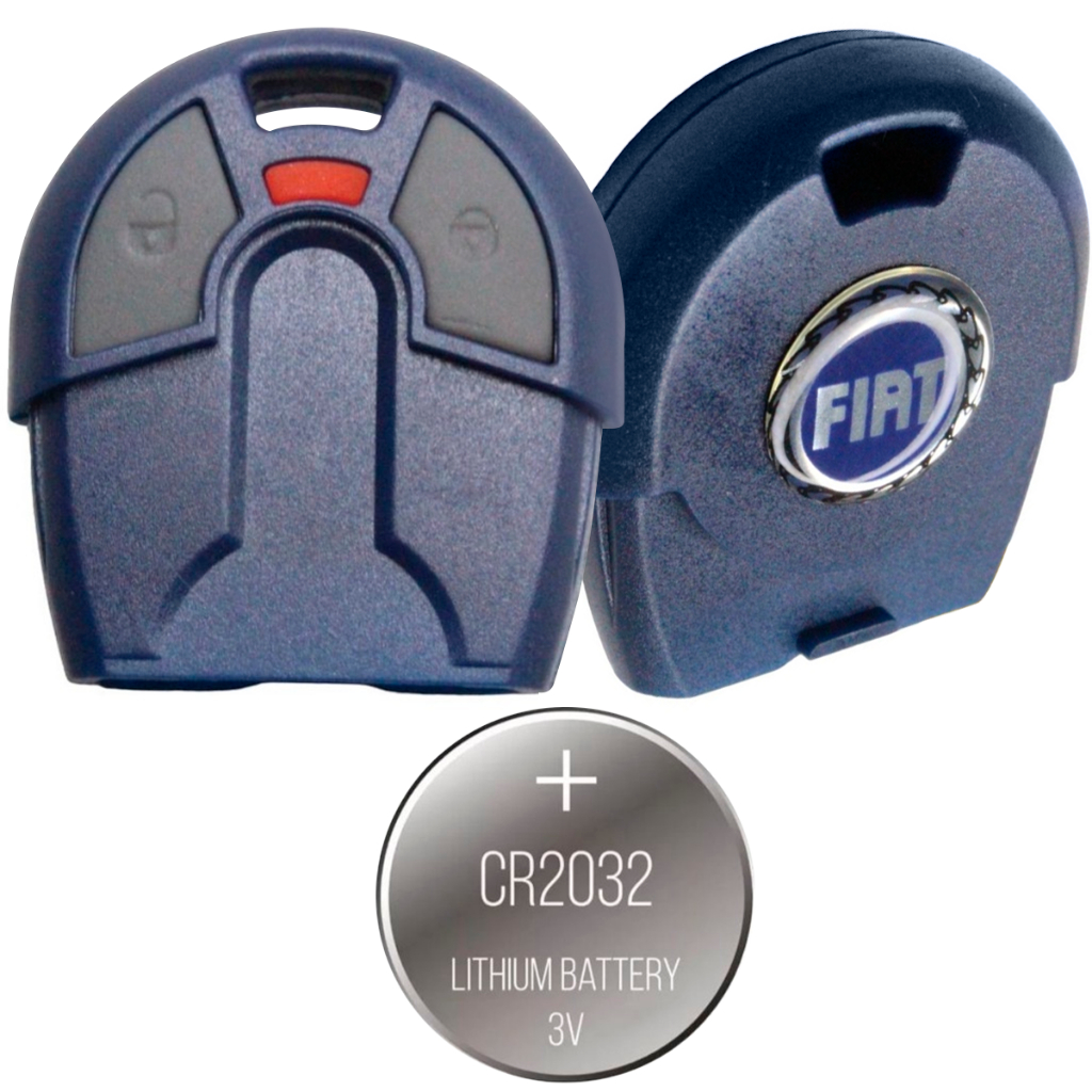 Capa Controle Alarme Fiat Uno Palio Strada + Logo + Bateria