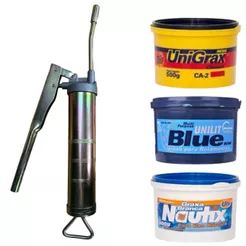 Kit Engraxadeira Manual Bomba De Graxa Graxeira 400g Tnt C/graxa