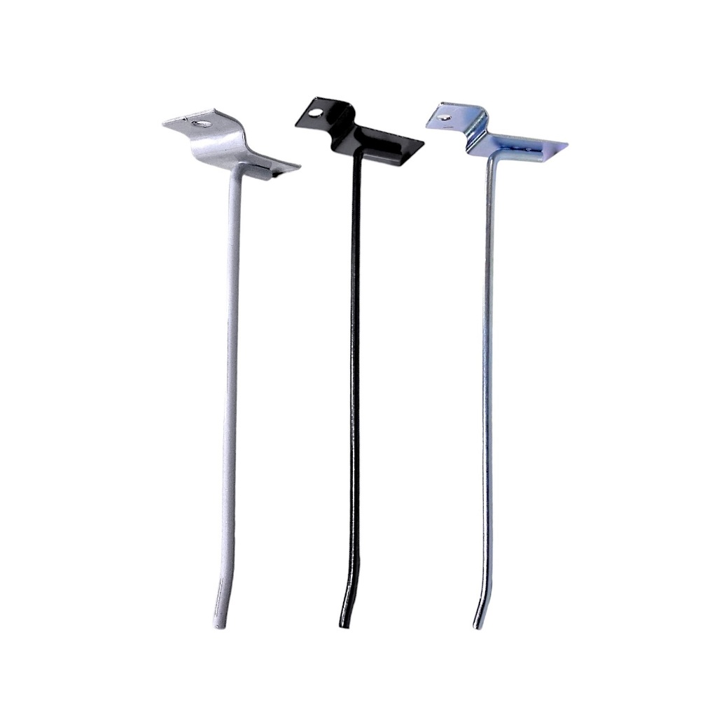 Kit de 20 Ganchos Preto Prata e Branco Para Painel Canaletado Lojas - Escolha os Tamanhos em Oferta na Shopee