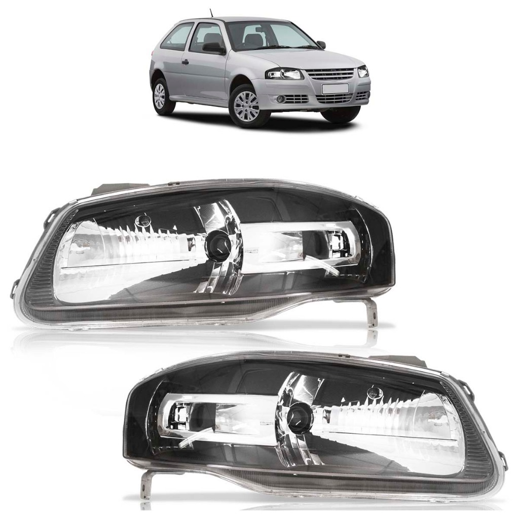 Par Farol Dianteiro Gol 2006 2007 2008 2009 2010 2011 2012 2013 2014 Máscara Negra em Oferta na Shopee