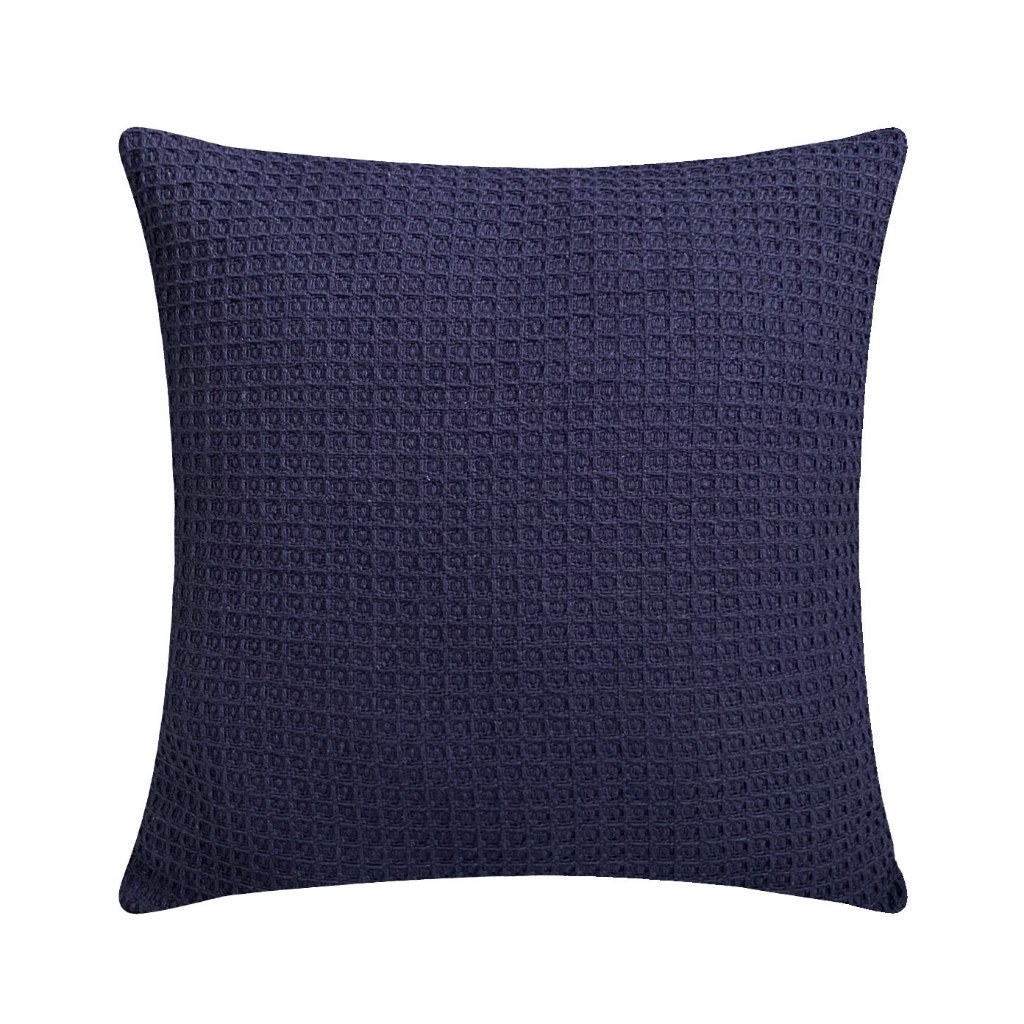 Almofada Algodão Favo de Mel Marinho 40x40cm em Oferta na Shopee