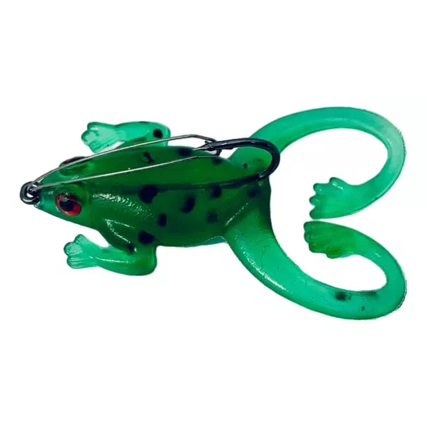 Kit Com 5 Isca Artificial Sapinho Frog - Anzol Anti Enrosco