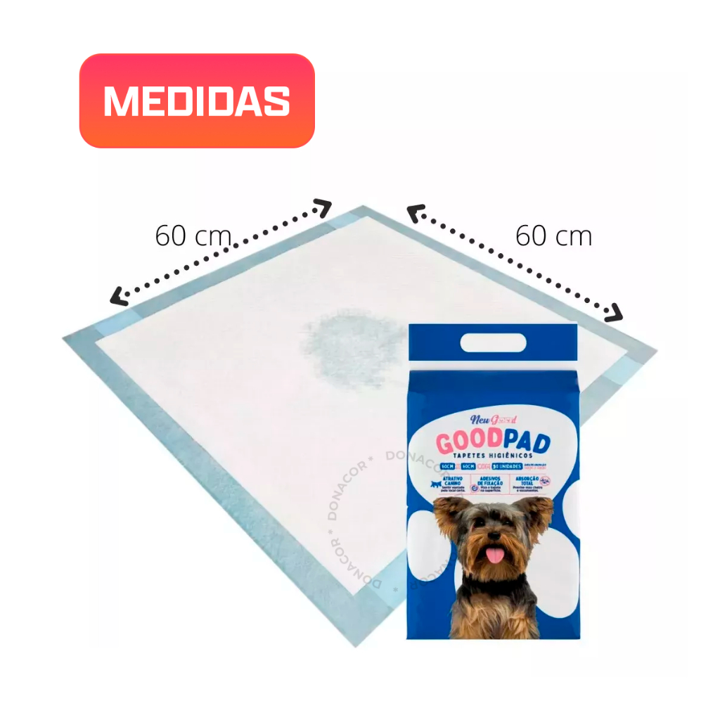2x Tapete Higiênico Fralda Pet Good Pad 60x60 60un