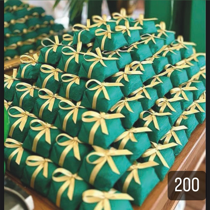 40~200 PAPEL PARA BEM CASADO VERDE + 40 CELOFANE BEM CASADO (CHOCO) · foto 2