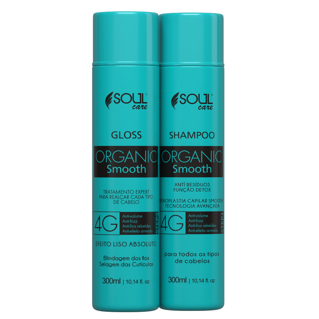 Progressiva Sem Formol Selagem Organica Profissional Creme Alisamento Matizador Soul Care kit 300ml