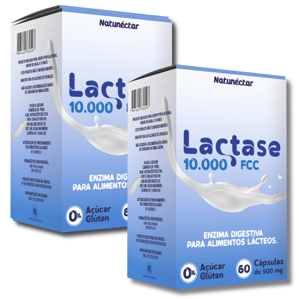 Kit Combo Lactase Total 120 Cápsulas 10.000fcc Enzima Lactose em Oferta na Shopee