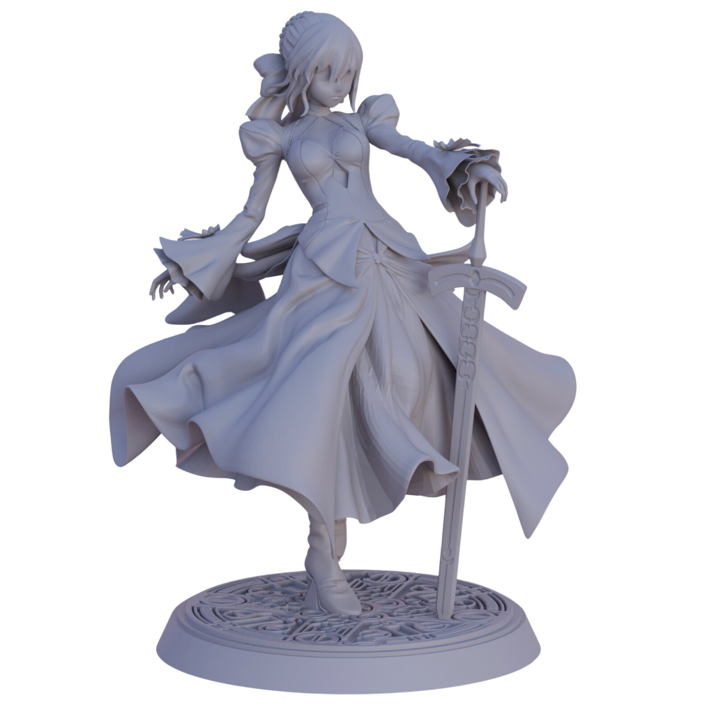 Miniaturas Artoria Pendragon Anime Fate Stay Night Rpg Compatível D&d Dnd Dungeons Dragons