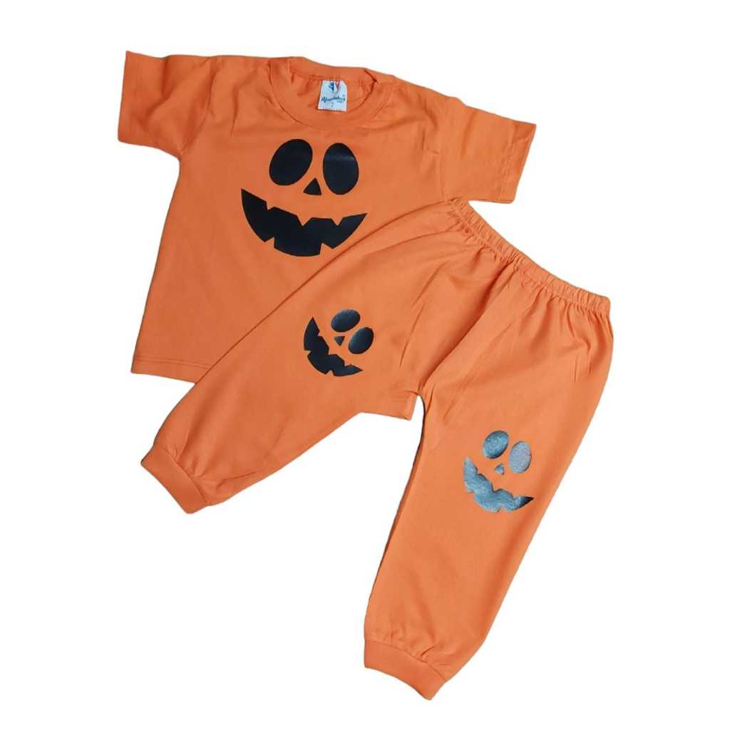 Fantasia Infantil Roupa Mesversário Bebê Menino Festa Halloween Abóbora Calça
