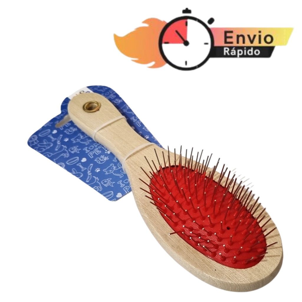 Escova para Pet Sem Bolinha Cachorro Pelo Longo Spitz Lhasa Shitzu Yorkshire Desembaraça Madeira em Oferta na Shopee