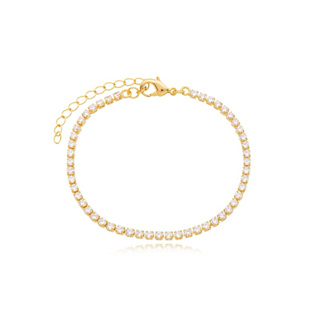 Tornozeleira Riviera Zircônia Feminino Ouro 18k Ou Prata 925 em Oferta na Shopee