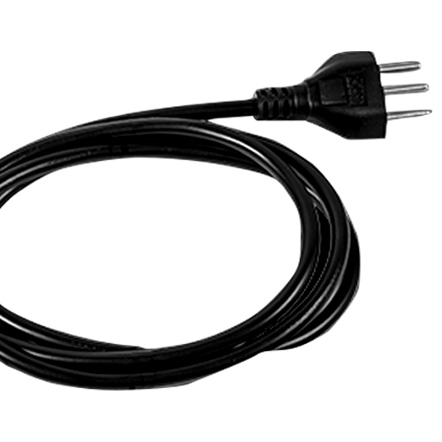 Cabo De Forca Rabicho Pp 3x1,00mm2 Preto 1,50m Macho 10A