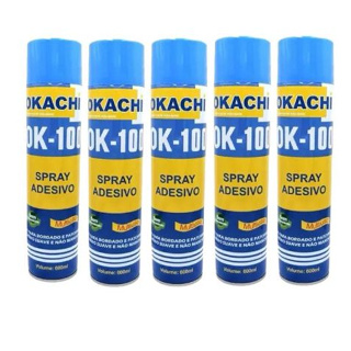 Kit com 5 Cola Okachi Spray Temporária Patchwork Bordados Tecidos - 600 ml em Oferta na Shopee
