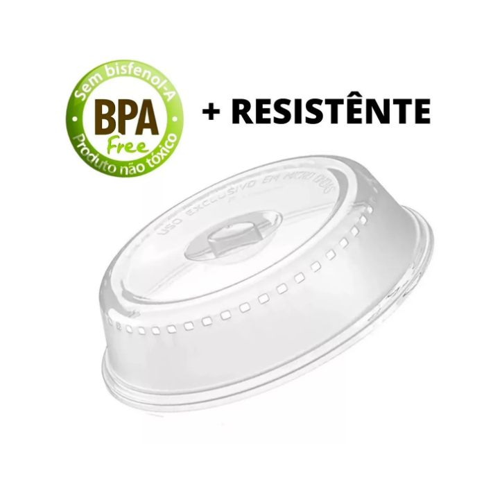 Tampa Alta Protetora de Alimentos Para Microondas Bpa Free em Oferta na Shopee