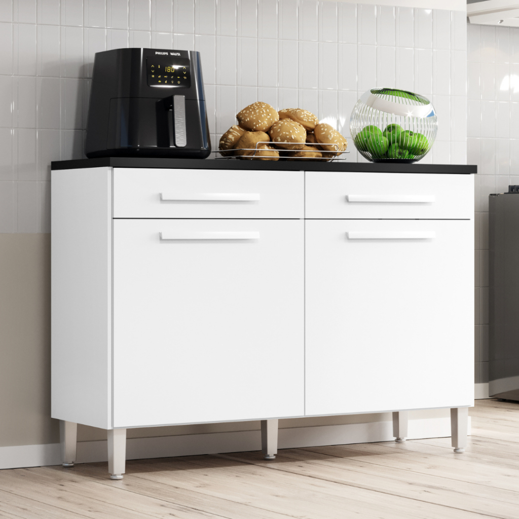 Balcão  De Cozinha 2 Portas 2 gavetas 1,20m em Oferta na Shopee