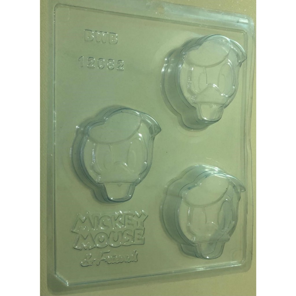 Forma de acetato com silicone Trufa Rosto Pato Donald Disney- BWB