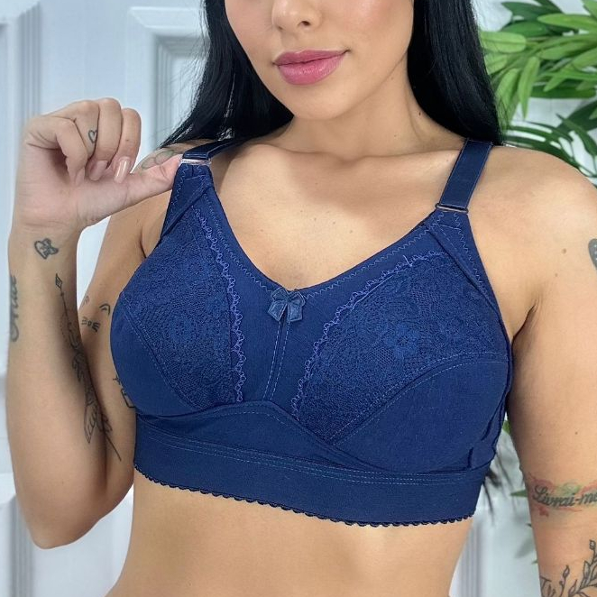 Kit 2 Sutiã Plus Reforçado Algodão Com Pala Reforçada Lingerie Feminina Conforto em Oferta na Shopee