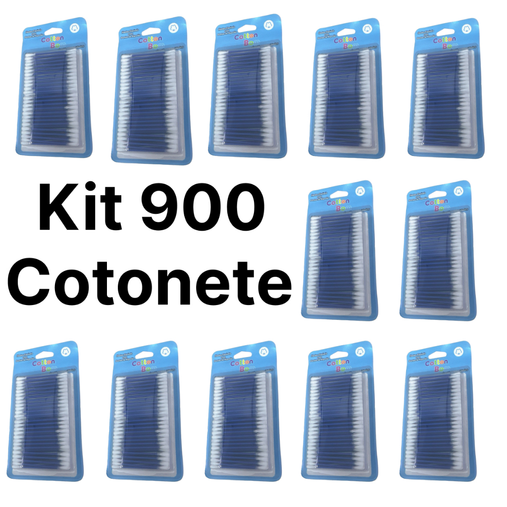 Kit com 900 Cotonetes Hastes Flexíveis Cotton