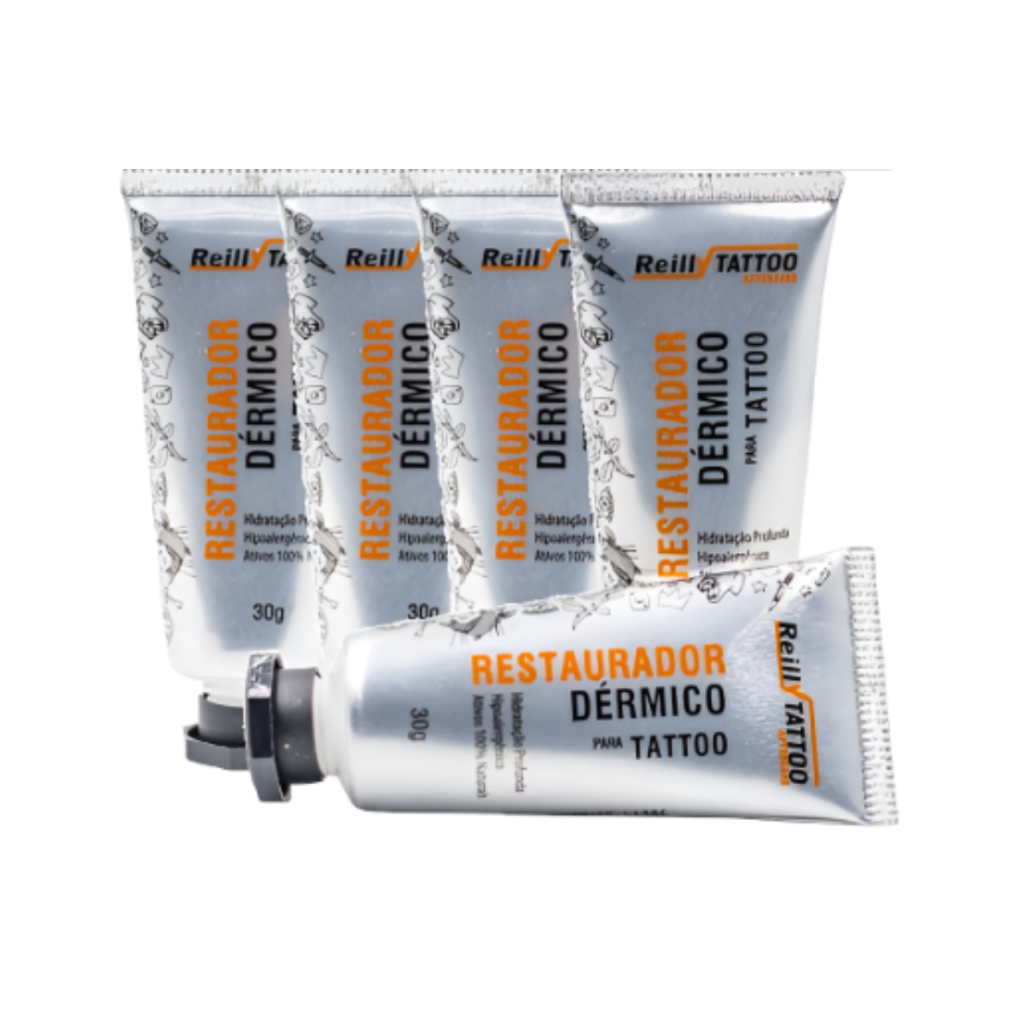 5 Unidades Pomada Restauradora Dermico 30g Reilly Tattoo Tatuagem OFERTA RELÂMPAGO Top Oferta Imperdível
