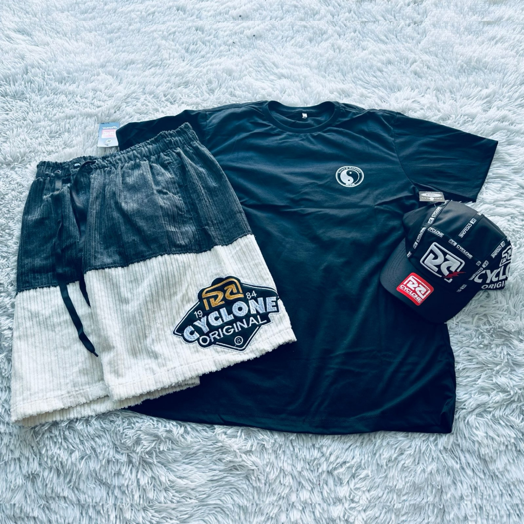 Boné + Bermuda Cyclone Veludo+ Camisa Cyclone
