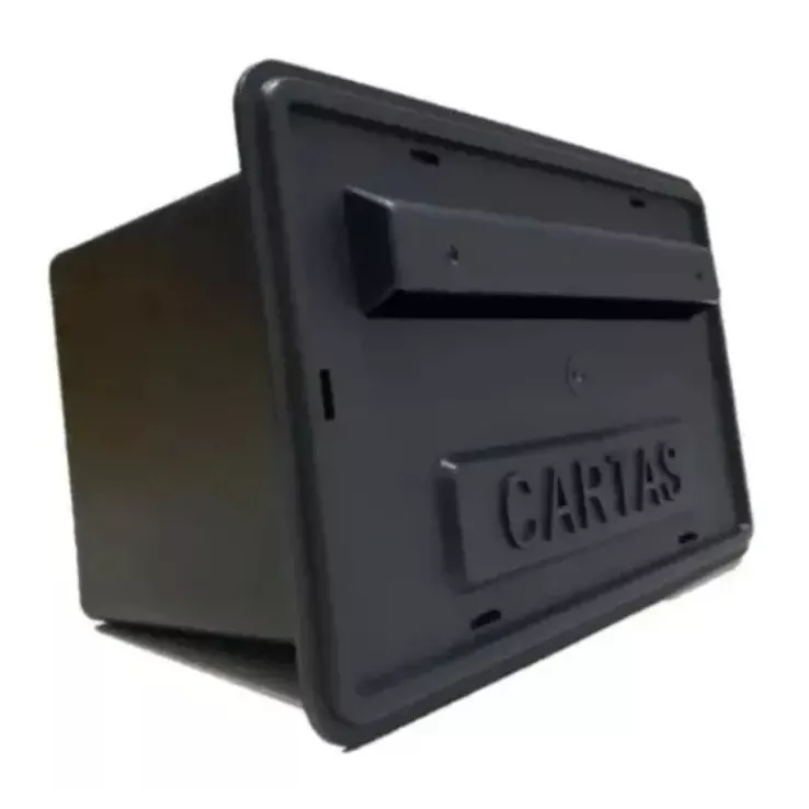 Caixa Correio Carta Pvc Embutir Sobrepor Gradil Portão Preto em Oferta na Shopee