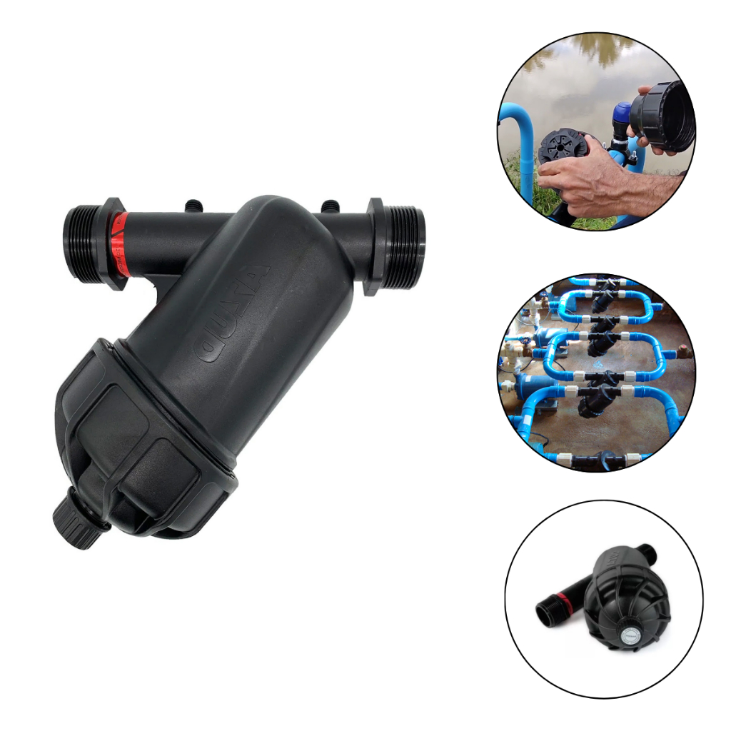 Filtro Modular Azud Disco Sistema Irrigação Gotejo 1.1/2´´ Polegada 120 Mesh 1 Unidade