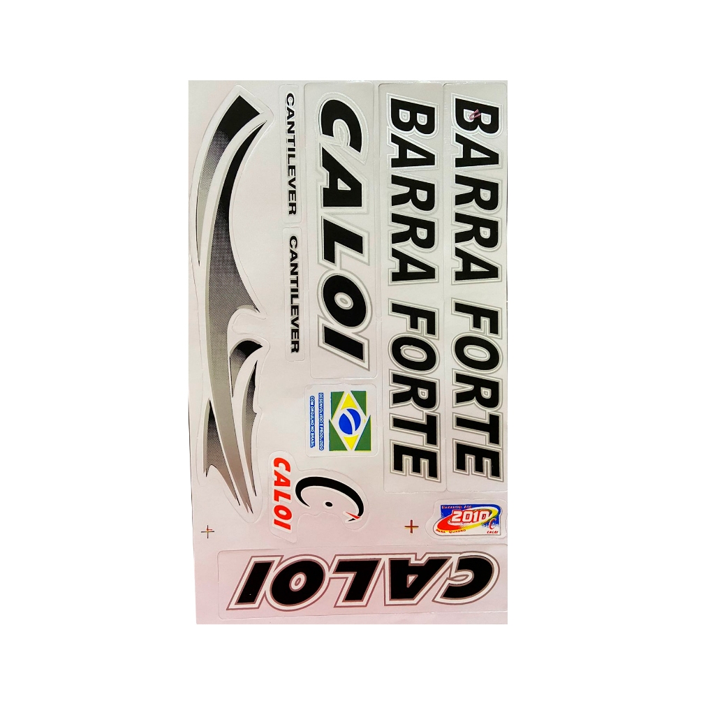 Adesivo Quadro Bicicleta Caloi Barra Forte Cartela Completa