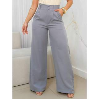 Calça Social Alfaiataria Pantalona Feminina em Oferta na Shopee