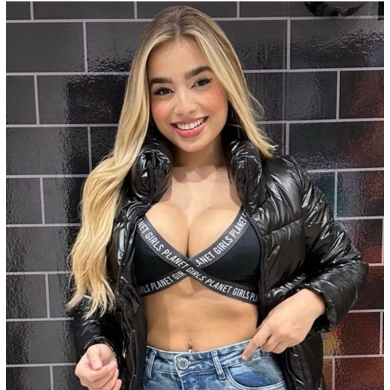 TOP CROPEED POLIAMIDA PLANET GIRLS PRETO