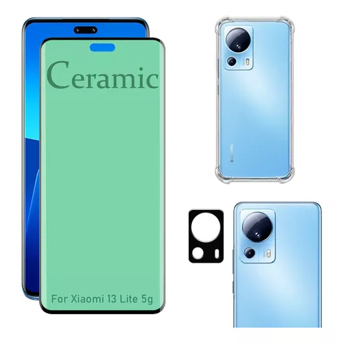 KIt Pelicula Cerâmica Xiaomi Mi 13 Lite + Capa Capinha Anti Shock + Pelicula Camera 3D em Oferta na Shopee