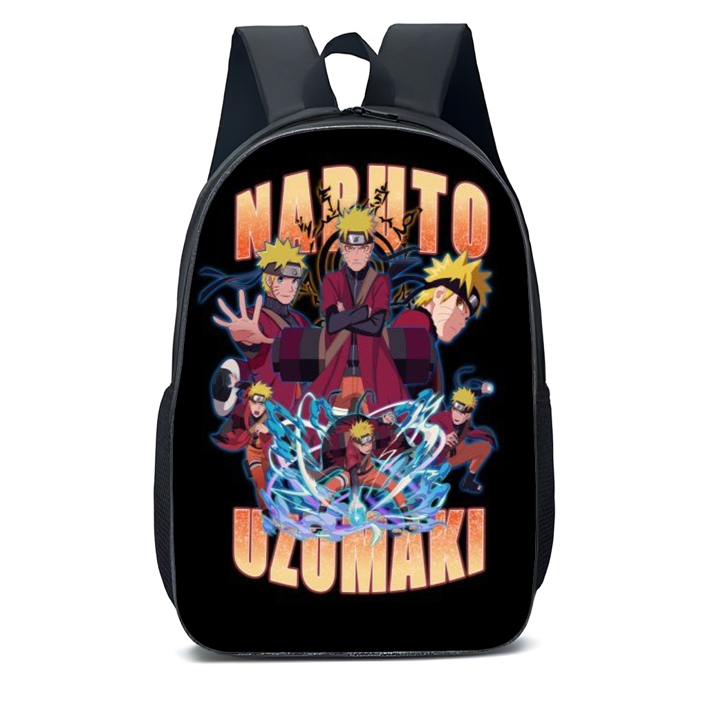 Mochila Escolar Infantil Juvenil Anime mangá Naruto uzumaki estampa nova volta as aulas