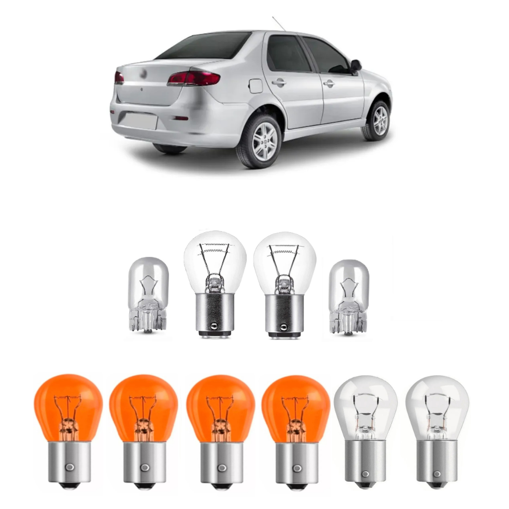 Jogo 10 Lampada Para Lanterna Siena 1998 1999 2000 até 2016 em Oferta na Shopee