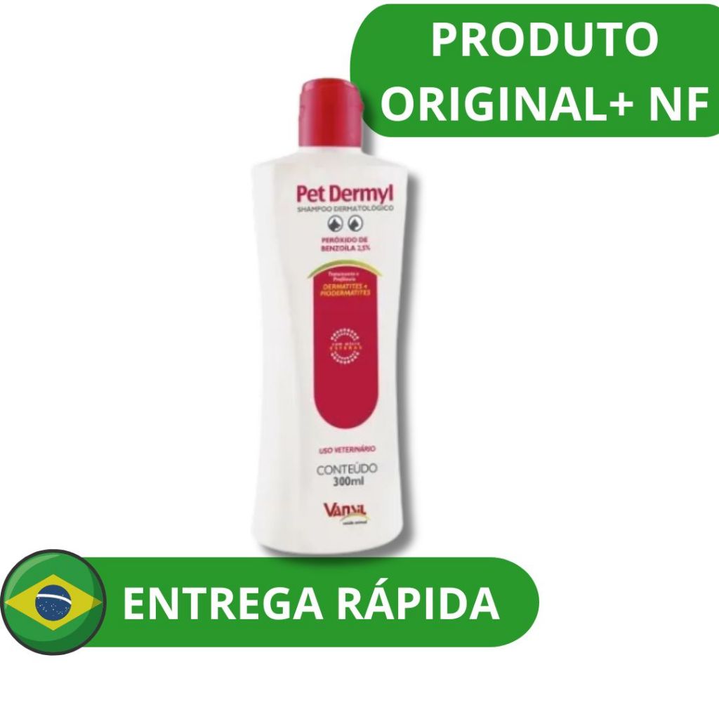Shampoo Dermatológico Pet Dermyl para Cães e Gatos 300ml - Vansil