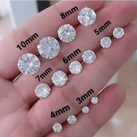 Brinco Brilho Eterno Masculino Ponto de Luz Unissex Aço Inox Pedra Zircônia em Oferta na Shopee