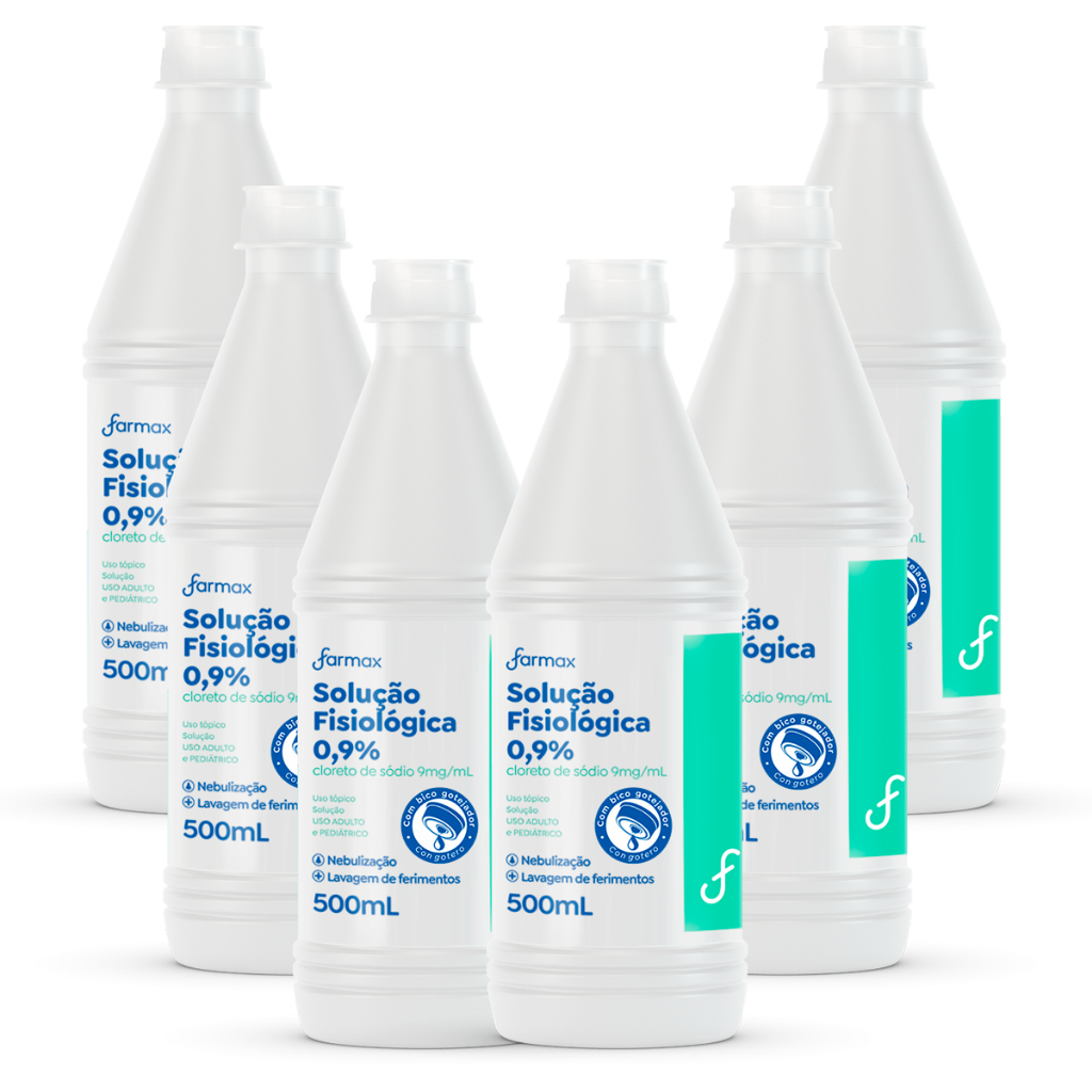 Kit 6 Soro Fisiológico Sorimax Farmax 500ml