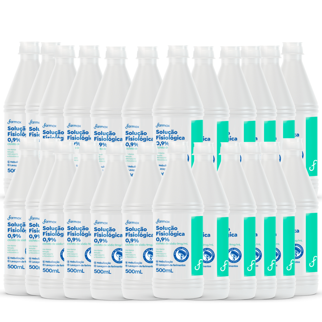 Kit 24 Soro Fisiológico Sorimax Farmax 500ml - Health