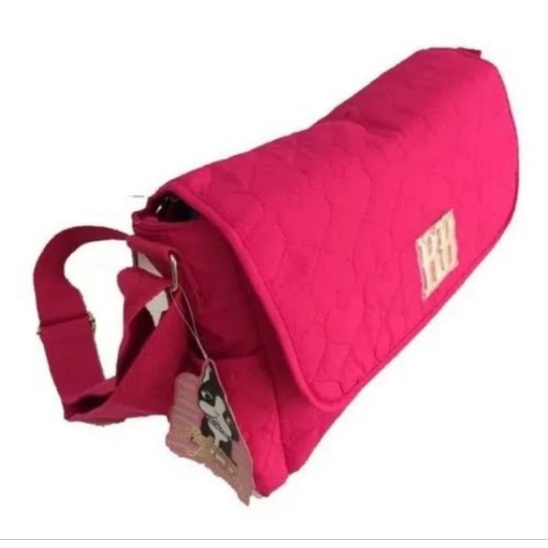 Bolsa carteira luxo Rebeca bombom com logo frontal em stras brilhante
