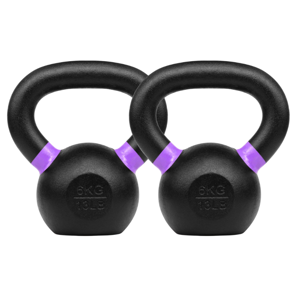 Kit 2x Kettlebell 6 Kg Halter Com Alça Preto C/ Nf - Dsr
