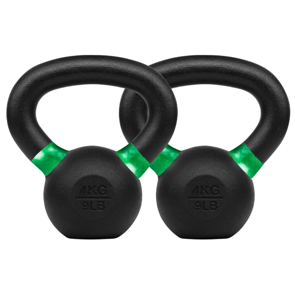 Kit 2x Kettlebell 4 kg Halter com alça preto c/ nf - DSR