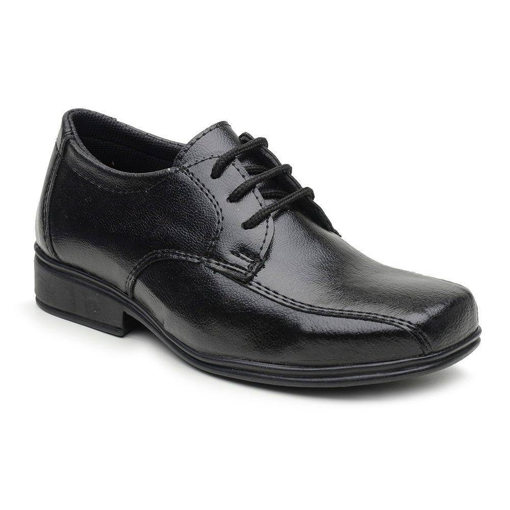 Sapato Masculino Social Amarrar Infantil SANCLEY 20 Ao 36  Ref :610 PRETO 12 PARES ATACADO