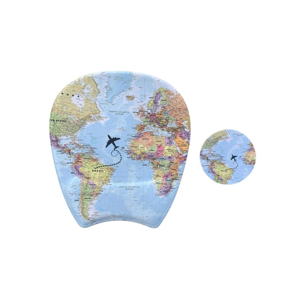Mouse pad Ergonômico - Mapa Avião