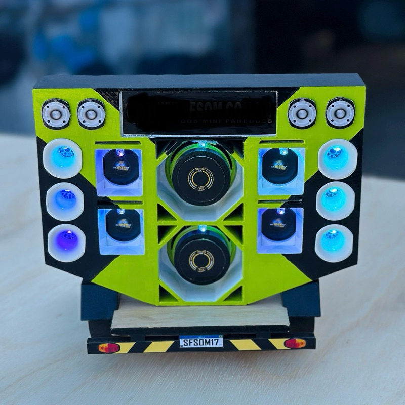 mini paredão de som com bateria a pronta entrega, sf som em Oferta na Shopee