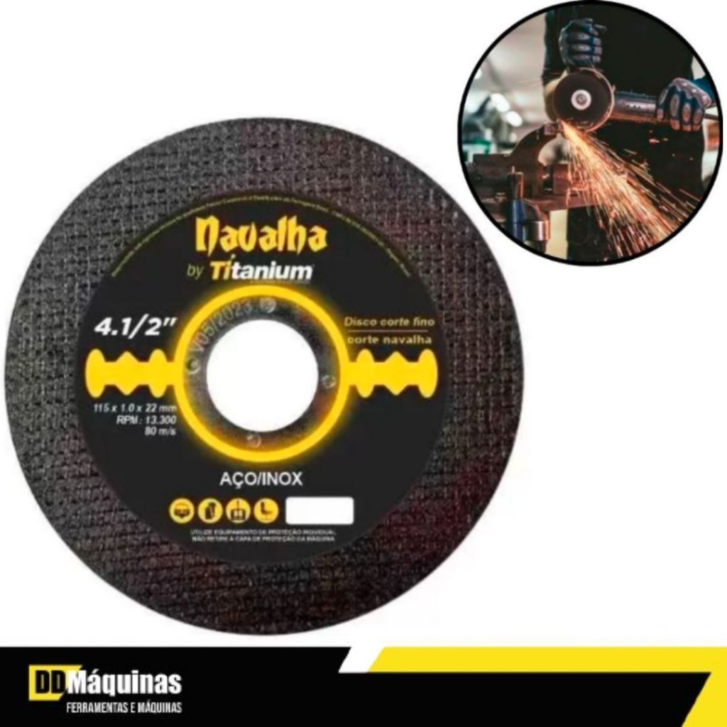 Disco de Corte Fino Navalha - Titanium - Home & Living