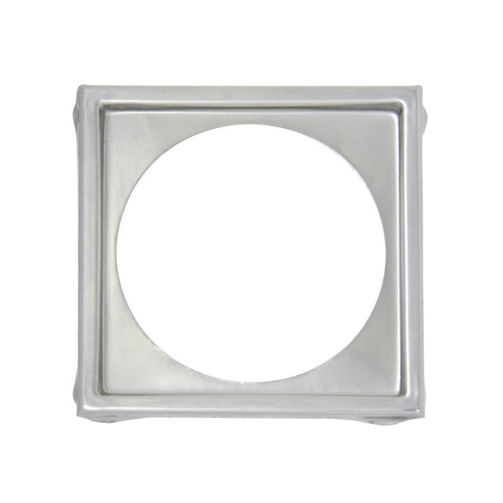 Porta Ralo Grelha Caixilho 10x10cm Quadrada Inox para Banheiro