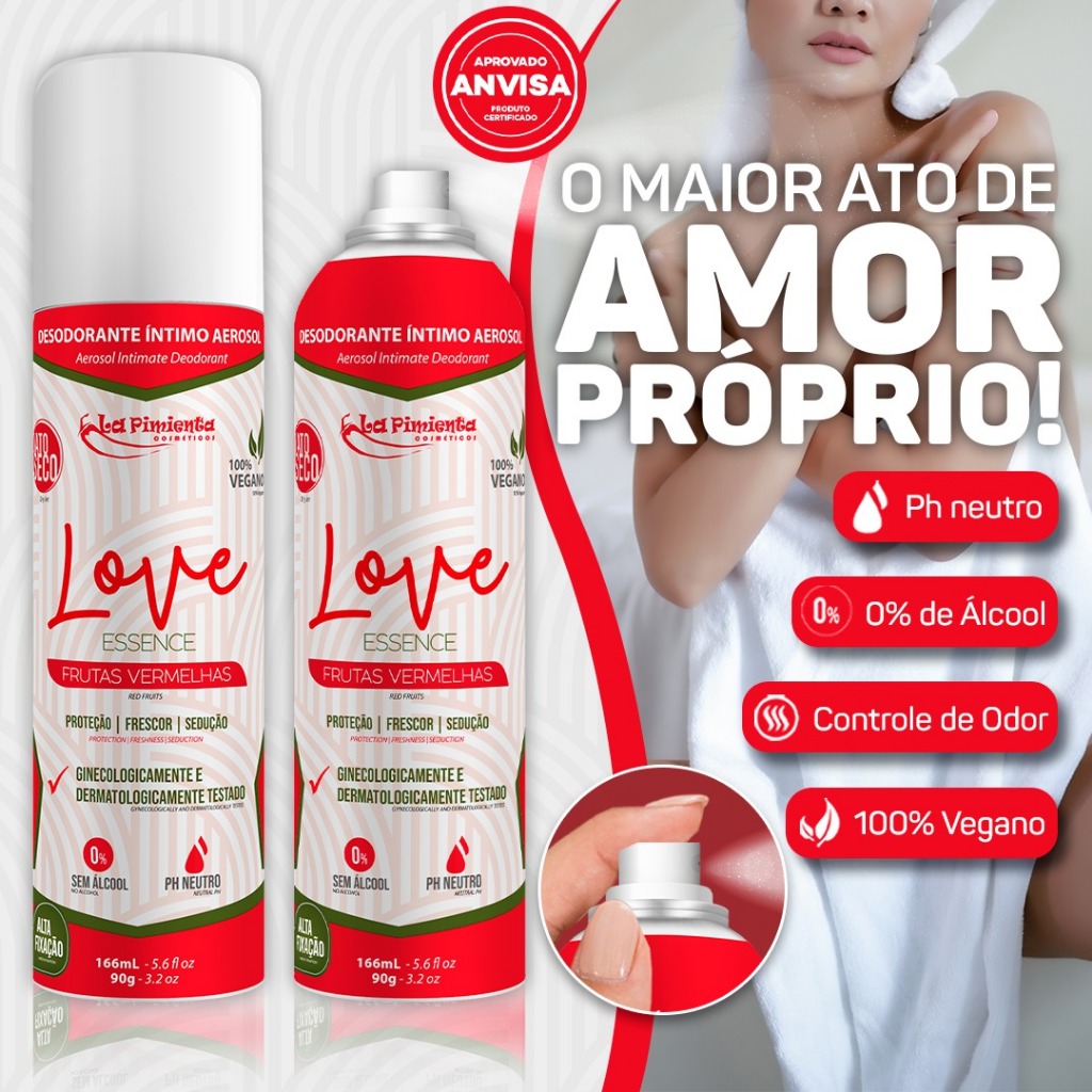 DESODORANTE EFICÁZ E APAIXONANTE PARA REGIÕES INTÍMAS - LINHA ESSENCE / LA PIMIENTA em Oferta na Shopee